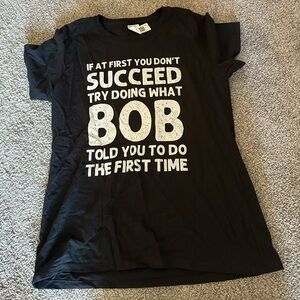 Port & Company Funny Bob Black T-Shirt